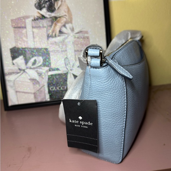 Kate Spade Powder Blue Crossbody Bag with Silver Hardware - Picture 6 of 10